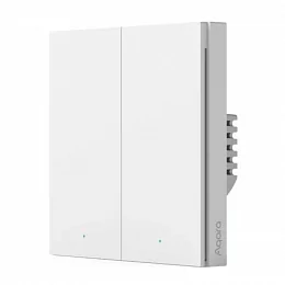 Умный выключатель Aqara Smart wall switch H1, без нейтрали, двухклавишный