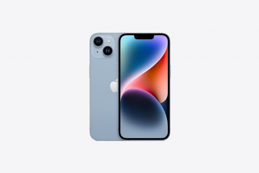 Apple iPhone 14 синего цвета