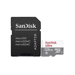 Карта памяти SanDisk Ultra microSDXC 128GB + SD Adapter