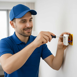 Монтаж 1 встраиваемой умной розетки