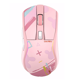 Игровая беспроводная мышь Dareu A950 Pink