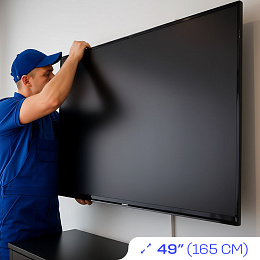 Монтаж кронштейна для телевизора, диагональ 65″ (165,1см)