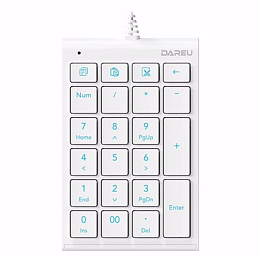 Проводная числовая клавиатура Dareu LK22 White