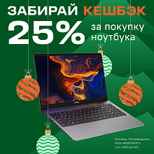 Ноутбук с кешбэком 25%