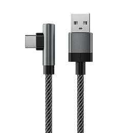 Кабель Accesstyle AC30-F100MA USB-Type C 1м Black-gray
