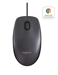 Проводная мышь Logitech B100 USB Black