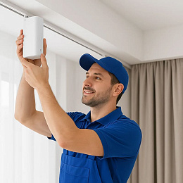 Монтаж мотора для раздвижных штор (бегунок)