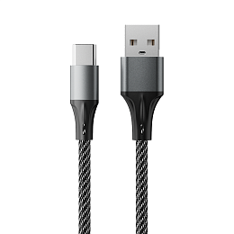 Кабель Accesstyle AC30-F100M USB-Type C 1м Black-Gray