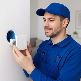 Монтаж 1 встраиваемого умного выключателя