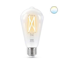 Умная лампочка WiZ Wi-Fi BLE 60W ST64 E27, белый свет
